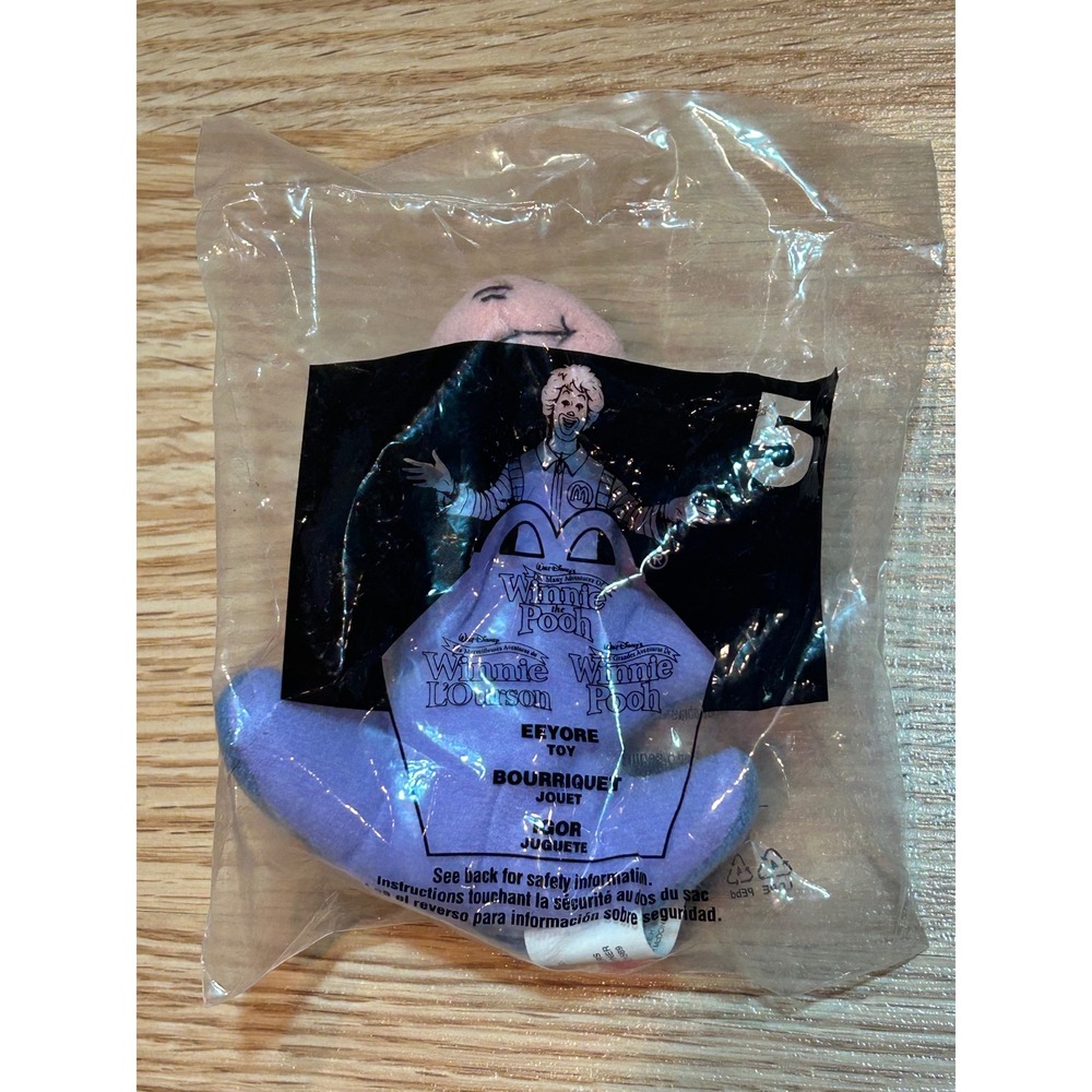 Disney Winnie the Pooh Eeyore Plush McDonalds Happy Meal Toy 2002 Sealed‎ #5